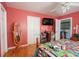 Spacious bedroom with hardwood floors, natural light, and ample storage space at 5865 Creekside Dr., Myrtle Beach, SC 29588