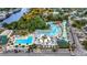 Aerial view of waterpark with multiple pools and waterslides at 6001-N50 S Kings Hwy., Myrtle Beach, SC 29575