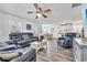 Spacious living room seamlessly connects to the dining and kitchen areas, perfect for entertaining at 6001-N50 S Kings Hwy., Myrtle Beach, SC 29575