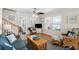 Charming living room with beach-inspired decor, hardwood floors, and cozy furnishings at 6001-Z-26 South Kings Hwy., Myrtle Beach, SC 29575