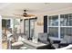 A cozy covered porch featuring comfortable seating and stylish decor, ideal for relaxing at 6001-Z-26 South Kings Hwy., Myrtle Beach, SC 29575