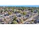 Aerial view showcasing the townhouse complex, mature trees, nearby beach, and ample parking at 614 15Th Ave. S # 42, Surfside Beach, SC 29575