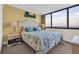 Inviting bedroom with a beach themed decor and ocean views at 9400 Shore Dr. # 722, Myrtle Beach, SC 29572
