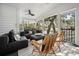 Relaxing screened porch with comfortable seating and views of the serene lake and natural landscape at 1046 Wallace Pate Dr., Georgetown, SC 29440