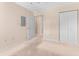 This bedroom features neutral walls and carpet, and a double door closet at 1282 River Oaks Dr. # 9F, Myrtle Beach, SC 29579