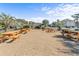 This image shows a spacious outdoor picnic area with well-maintained landscaping at 1282 River Oaks Dr. # 9F, Myrtle Beach, SC 29579