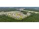 Aerial view of the neighborhood featuring homes on tree lined streets at 1320 Midtown Village Dr., Conway, SC 29526