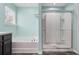 A well lit bathroom with a tub, a shower, and a vanity at 1320 Midtown Village Dr., Conway, SC 29526