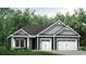 Charming home with a two-car garage, well-maintained lawn, and stylish architectural details at 147 Little Cedar Dr., Loris, SC 29569