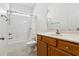 This bathroom includes a toilet, shower and sink with vanity at 1487 Lanterns Rest Rd. # 4, Myrtle Beach, SC 29579