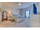 Bright bedroom with ceiling fan, natural light and carpeted floor at 177 Fox Rae Dr., Conway, SC 29526