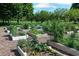 Featuring raised garden beds with thriving plants, the community garden provides a space for residents to grow produce at 177 Fox Rae Dr., Conway, SC 29526