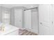 Clean bathroom with white cabinets, a shower, and modern fixtures at 1930 W Homewood Rd., Conway, SC 29526