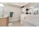 Bathroom featuring large soaking tub, vanity, and tile floor at 2180 Waterview Dr. # 727, North Myrtle Beach, SC 29582