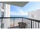 Balcony with seating overlooking a beach and ocean at 2401 S Ocean Blvd. # 971, Myrtle Beach, SC 29577