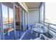 Relax on this balcony with seating and an outside view at 415 Ocean Creek Blvd. # 2333, Myrtle Beach, SC 29572