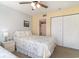 Guest bedroom with a bed, closet, and a view to the bathroom at 501 Maison Dr. # E20, Myrtle Beach, SC 29572