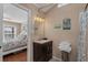 Bright bathroom with decor and a large sink at 6001 - N84 S Kings Hwy., Myrtle Beach, SC 29575