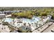 Aerial view of a Gathering friendly waterpark with pools, slides, and plenty of lounge chairs at 6001-O32 S Kings Hwy., Myrtle Beach, SC 29575