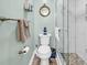 Clean bathroom with a glass enclosed shower and nautical decorations at 602 Waterway Village Blvd. # 30-F, Myrtle Beach, SC 29579