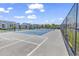 Outdoor tennis court features net, bright blue flooring, and surrounding greenery creating an active community space at 602 Waterway Village Blvd. # 30-F, Myrtle Beach, SC 29579