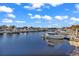 Picturesque marina with numerous boats docked under a partly cloudy blue sky, perfect for boating enthusiasts at 6253 Catalina Dr. # 921, North Myrtle Beach, SC 29582
