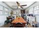 Charming dining room with vintage details and an open view to the kitchen at 632 Magnolia Dr., Georgetown, SC 29440