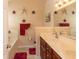 Charming bathroom with double vanity, framed mirror, and cute star decor at 724 Alexis Dr., Longs, SC 29568