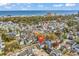 An aerial view showing neighborhood, proximity to the beach, and nearby attractions at 912 Tiffany Ln., North Myrtle Beach, SC 29582