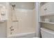 Bathroom featuring a shower/tub, toilet, and a built-in medicine cabinet at 105 S Ocean Blvd. # 108, North Myrtle Beach, SC 29582