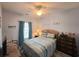 Tranquil bedroom with a nautical themed decor, soft lighting and comfortable bed at 1058 Sea Mountain Hwy. # 14-203, North Myrtle Beach, SC 29582