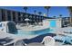 A welcoming pool area with comfortable lounge chairs and a splash pad is the perfect place to unwind and relax at 1600 Ocean Blvd. S # 226, Myrtle Beach, SC 29577