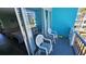 Hotel balcony with chairs overlooking the hotels outdoor grounds at 1600 S Ocean Blvd. # 326, Myrtle Beach, SC 29577