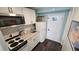 Functional kitchenette equipped with modern appliances and ample storage at 1600 S Ocean Blvd. # 326, Myrtle Beach, SC 29577
