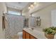 Well-maintained bathroom featuring a shower, toilet, and single vanity at 1606 Lake Egret Dr., North Myrtle Beach, SC 29582
