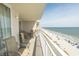Balcony with seating offers stunning views of the beach and ocean, perfect for relaxation and enjoying the scenery at 1625 S Ocean Blvd. # 1109, North Myrtle Beach, SC 29582