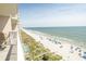 Fantastic ocean and beach views from the balcony at 1625 S Ocean Blvd. # 1109, North Myrtle Beach, SC 29582