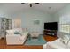 Cozy living room with hardwood floors and neutral tones, creating a comfortable atmosphere at 206 Marley Ct., Conway, SC 29526