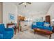 Open-concept living room with comfortable seating, connecting seamlessly to the kitchen and dining areas at 286 Bonnie Bridge Circle, Myrtle Beach, SC 29579