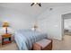Bedroom featuring tile floors, a ceiling fan and neutral walls at 4517 Planters Row Way, Myrtle Beach, SC 29579