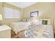 Guest bedroom with two twin beds, coastal-themed decor, and white nightstand at 63 Mckissick Dr. # 2B, Pawleys Island, SC 29585