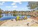 Charming lakeside retreat with comfortable seating, perfect for enjoying the scenic views and tranquil atmosphere at 120 Henry Middleton Blvd., Myrtle Beach, SC 29588