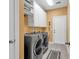 Efficient laundry room with modern washer and dryer, ample storage, and convenient access to other areas at 120 Henry Middleton Blvd., Myrtle Beach, SC 29588