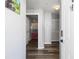 Open entryway with wood-look floors and views to the bathroom and closet at 1220 River Oak Dr. # 22C, Myrtle Beach, SC 29579