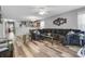 Spacious living room with comfortable seating, modern decor, and light gray walls at 1220 River Oak Dr. # 22C, Myrtle Beach, SC 29579