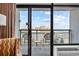 Enjoy the view from this condo balcony with seating and clear views of the beach and blue skies at 1501 S Ocean Blvd. # 1005, Myrtle Beach, SC 29577