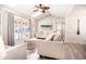 Bright and airy living room with vaulted ceilings, skylights and access to the porch at 1733 Neptune Rd., Myrtle Beach, SC 29575