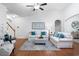 Spacious living room with hardwood floors, vaulted ceilings, and ample seating for relaxation at 2049 Oxford St., Myrtle Beach, SC 29577