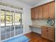 Built in desk and cabinets with granite countertops located just inside sliding doors at 2049 Oxford St., Myrtle Beach, SC 29577