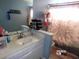 Bathroom featuring a double sink vanity with storage, and decorative shower curtain at 2257 Huntingdon Dr. # F, Surfside Beach, SC 29575